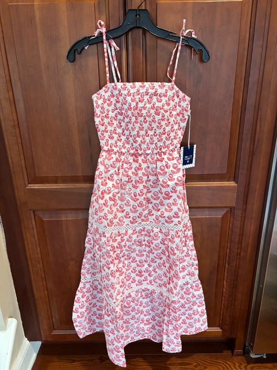 Roller Rabbit x Target Floral Tie-Shoulder Tiered Maxi A-Line Dress Red - Picture 2 of 2